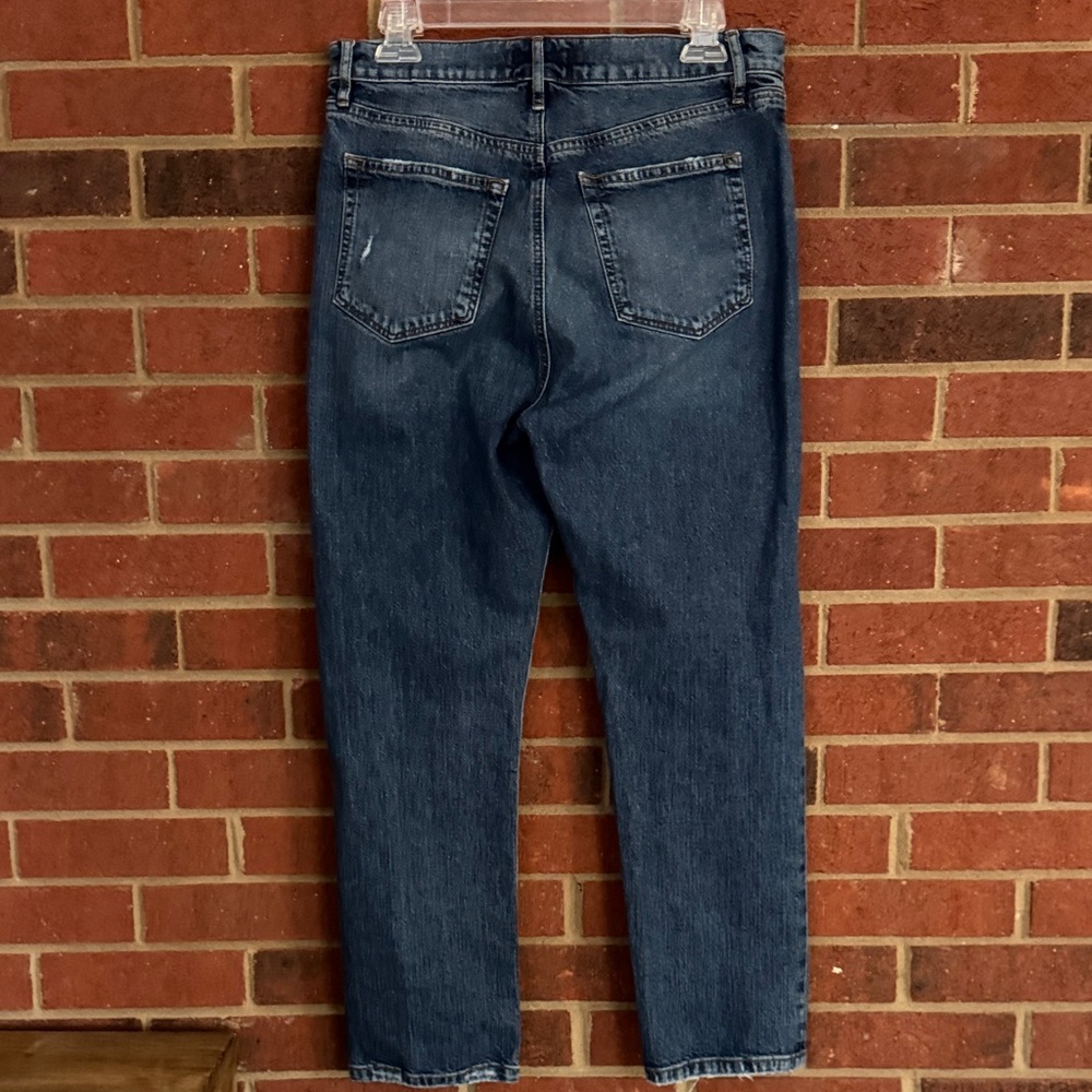 LOFT The Straight Crop High Rise Jeans - Picture 5 of 9